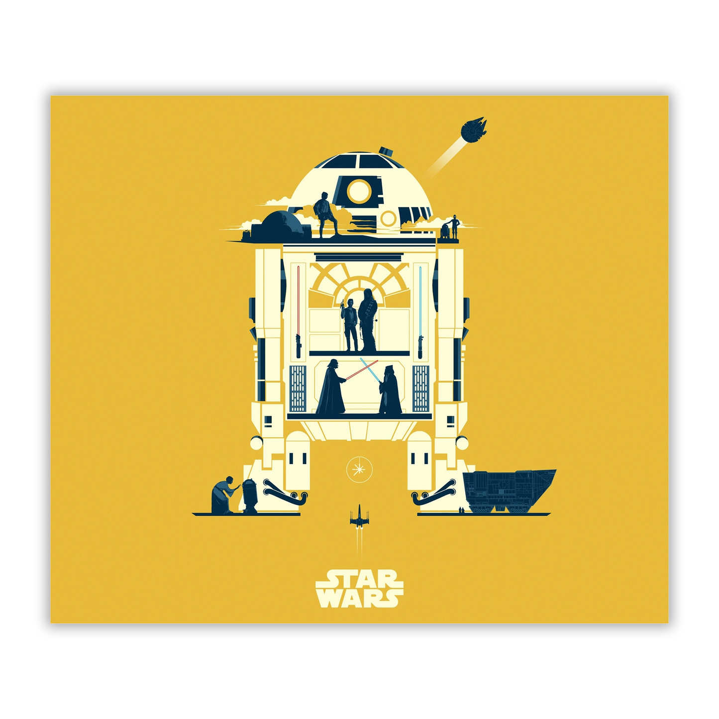 Star Wars A New Hope R2-D2 20oz Sublimated Metal Tumbler
