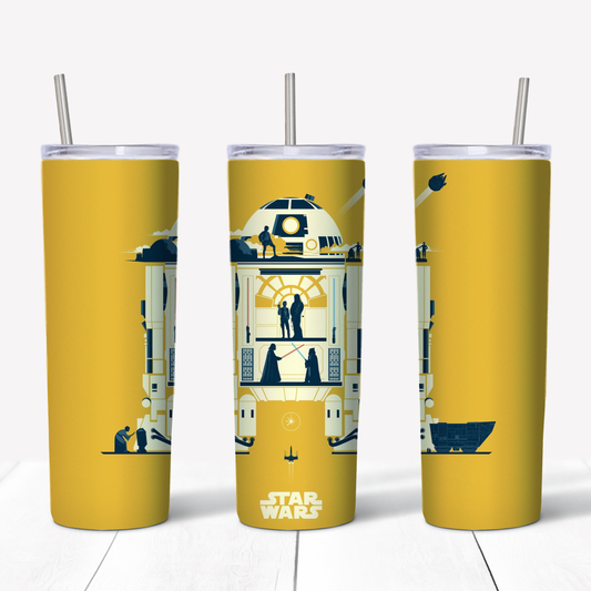 Star Wars A New Hope R2-D2 20oz Sublimated Metal Tumbler