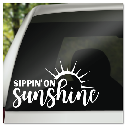 Sippin 'On Sunshine Vinyl Decal Sticker