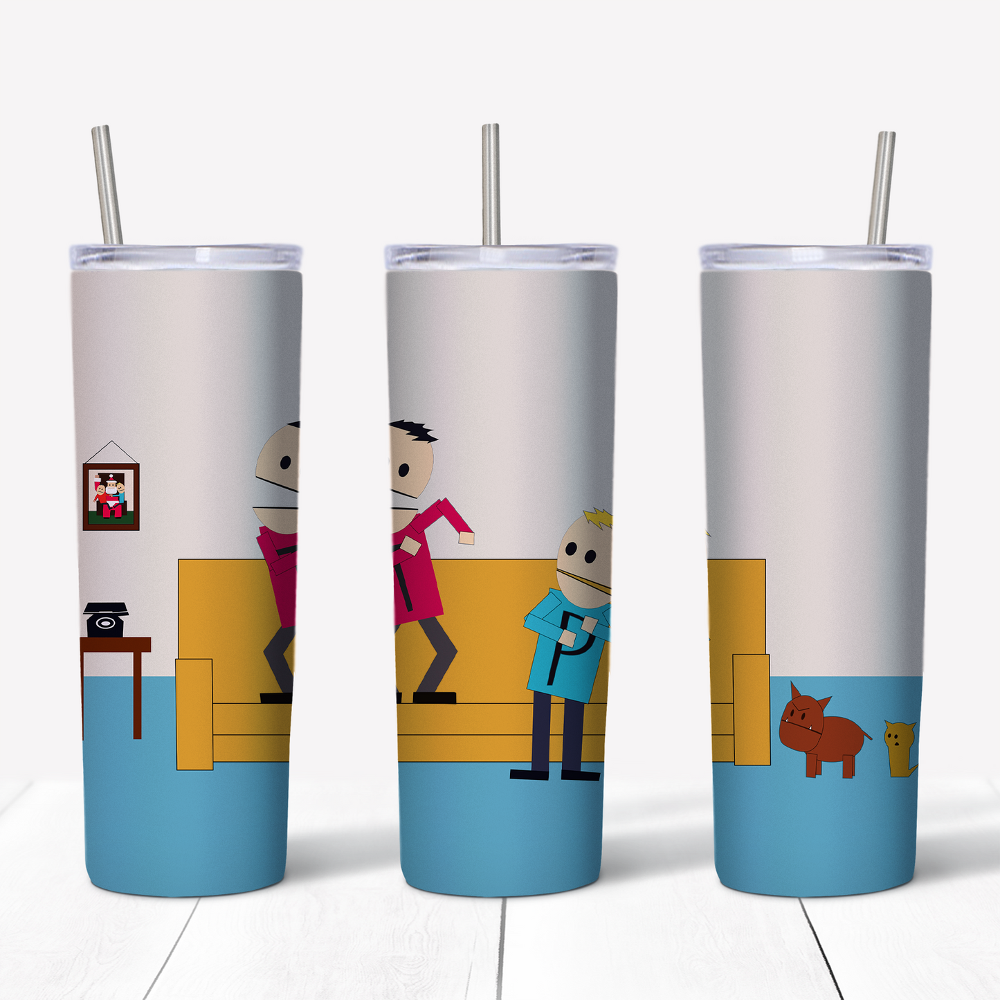 South Park Terrance Phillip 20oz Sublimated Metal Tumbler