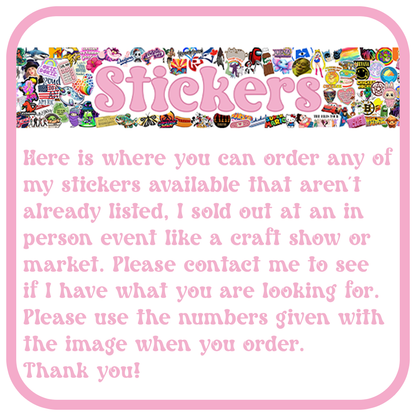 Special Order Die Cut Stickers