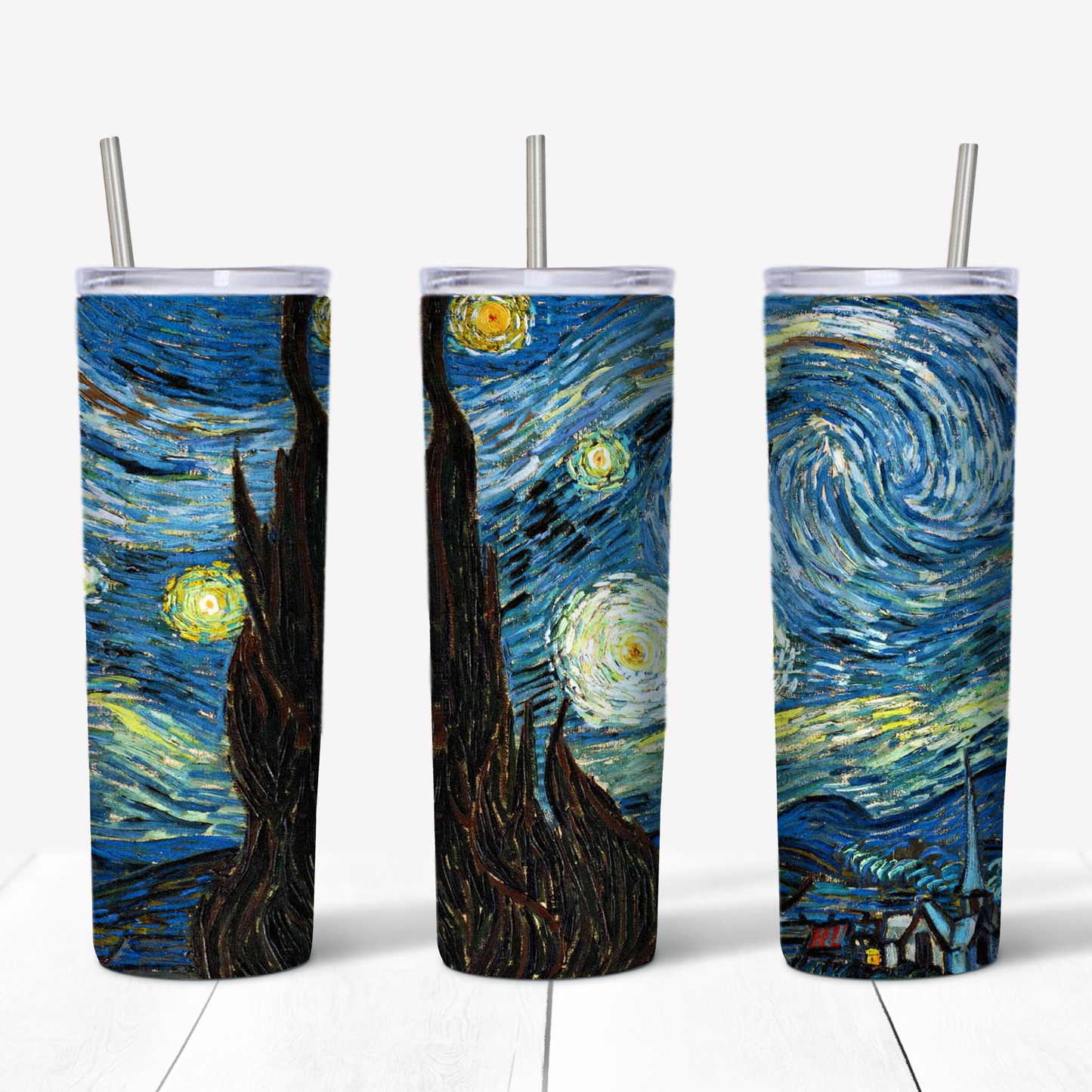 Starry Night van Gogh 20oz Sublimated Metal Tumbler