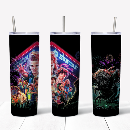 Stranger Things Arcade 20oz Sublimated Metal Tumbler