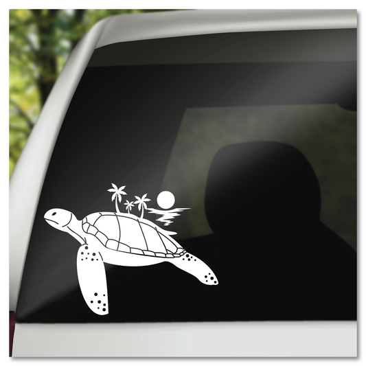 Summer Inside Turtle Vinyl Decal Sticker