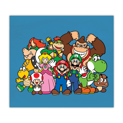 Super Mario Bros Characters 20oz Sublimated Metal Tumbler