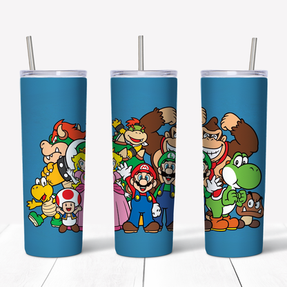 Super Mario Bros Karakters 20oz gesublimeerde metaal tuimelaar