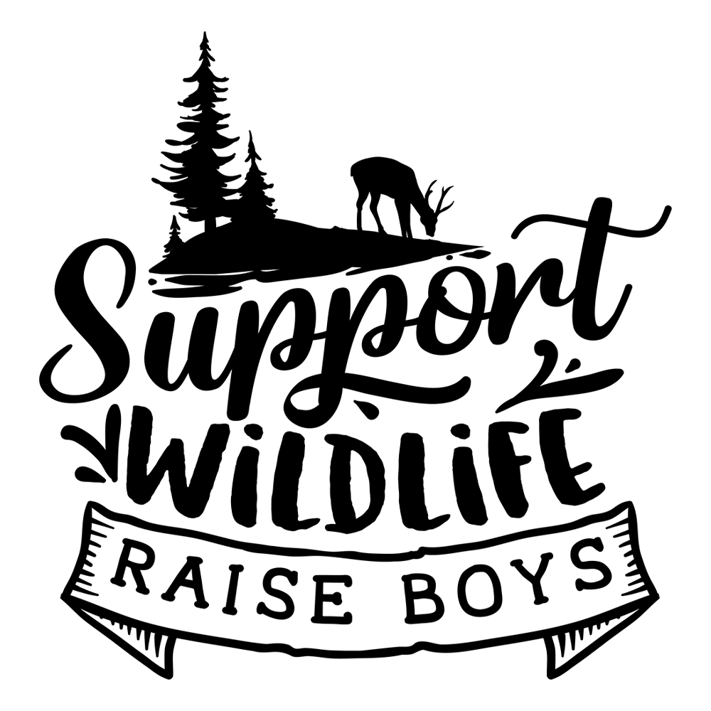 Support Wildlife Raise Boys Vinyl Decal Sticker