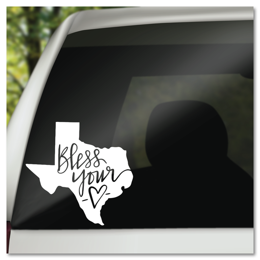 Texas Bless Your Heart Vinyl Decal Sticker