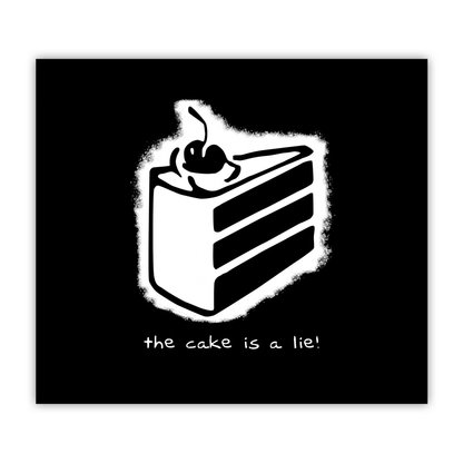 Portal The Cake Is A Lie 20oz Sublimated Metal Tumbler