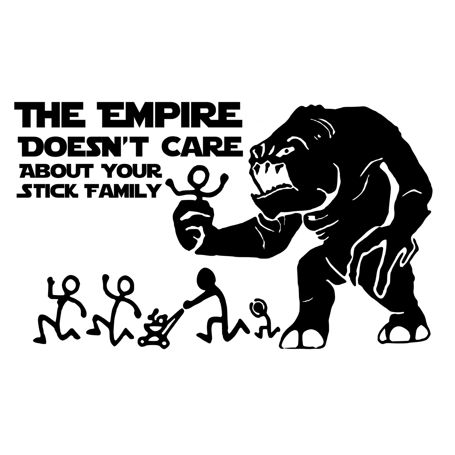 Star Wars Die Ryk gee nie om nie Rancor Vinyl Decal Sticker