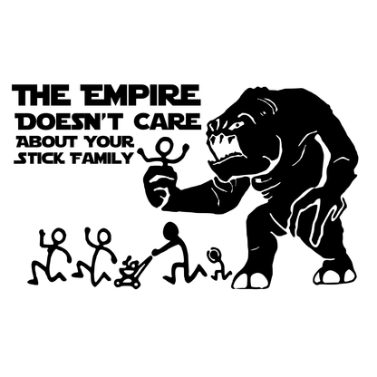 Star Wars Die Ryk gee nie om nie Rancor Vinyl Decal Sticker