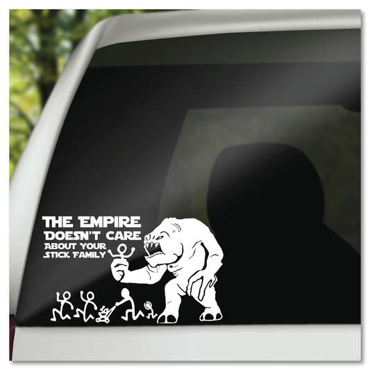 Star Wars The Empire Doesn't Care Rancor Vinyl Decal Sticker