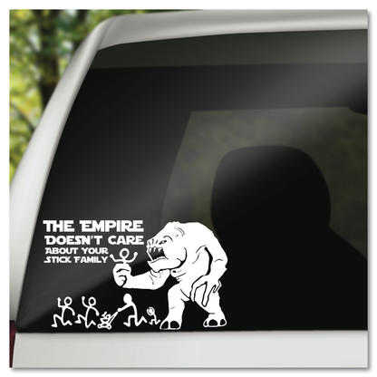 Star Wars Die Ryk gee nie om nie Rancor Vinyl Decal Sticker