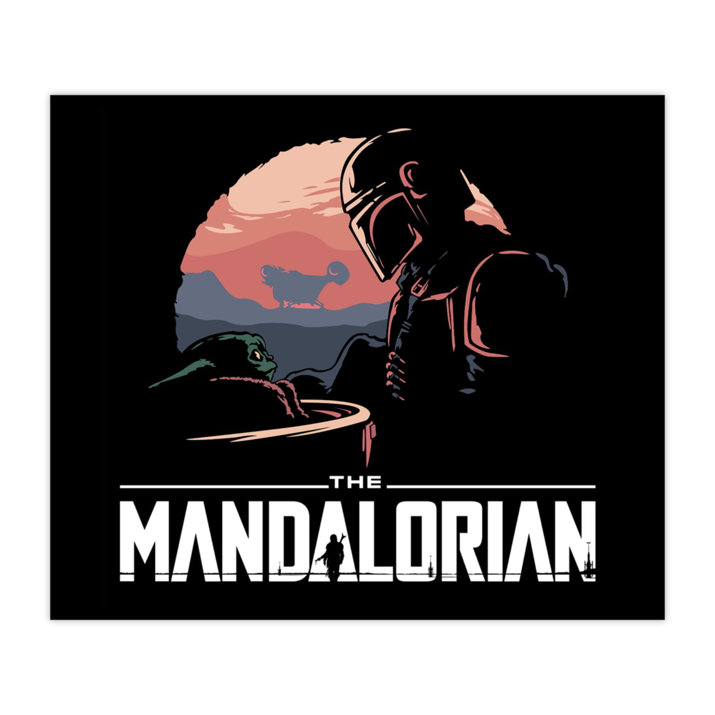 The Mandalorian Mando & The Child Grogru Baby Yoda 20oz Sublimated Metal Tumbler