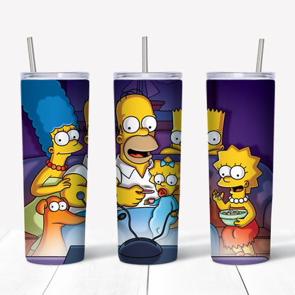 Die Simpsons 20oz gesublimeerde metaal tuimelaar