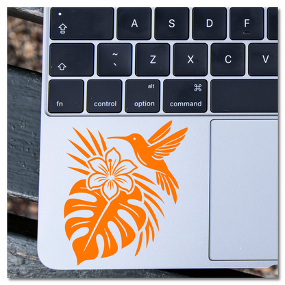 Tropical Hummingbird Monstera Leaf Plumeria Vinyl Decal Sticker