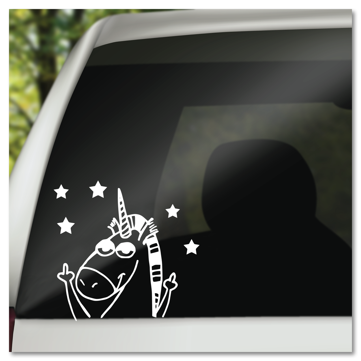 Naughty Unicorn Vinyl Decal Sticker