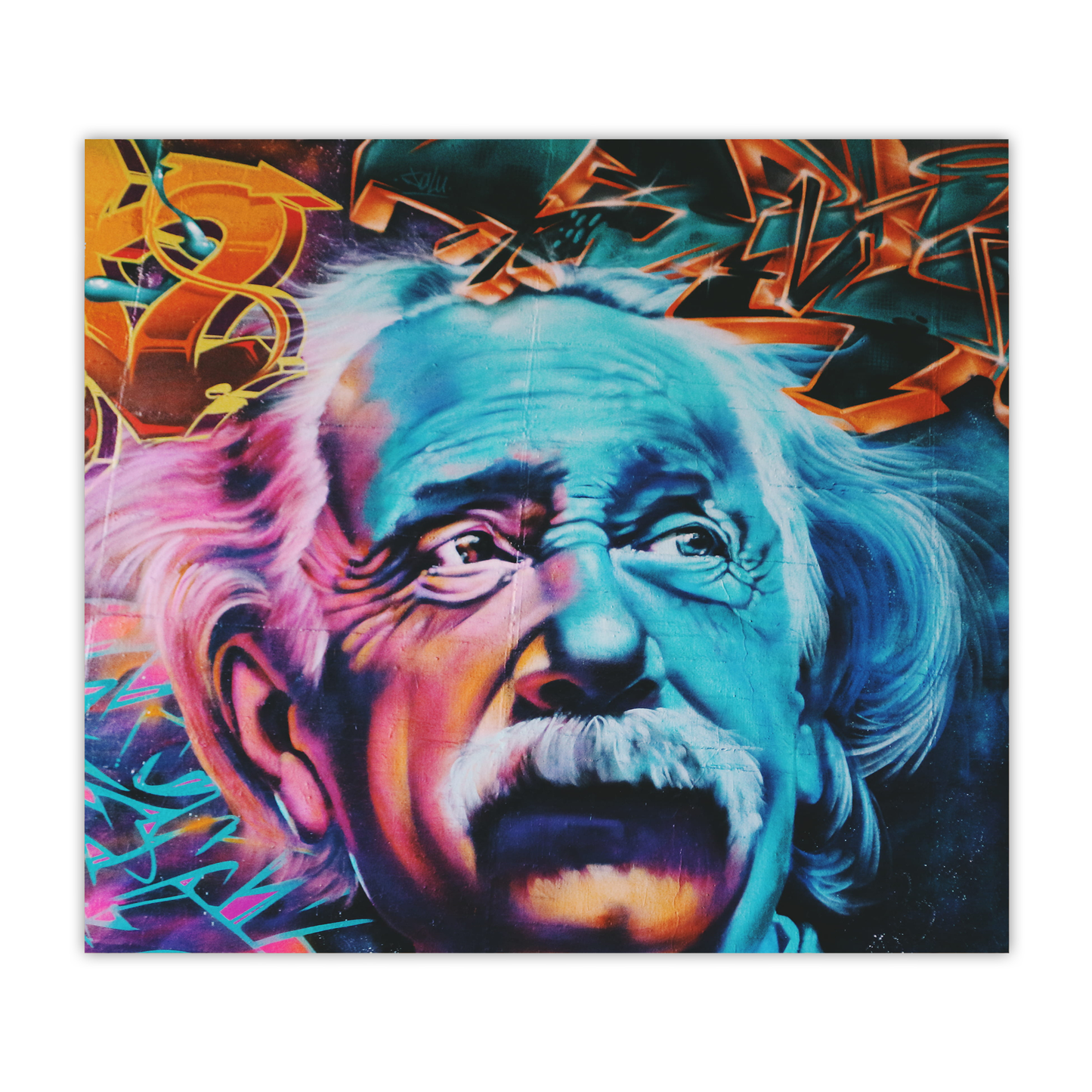 Urban Graffiti Albert Einstein 20oz Sublimated Metal Tumbler