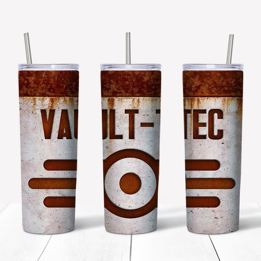 Fallout Vault-Tec Rust Concrete 20oz Sublimated Metal Tumbler