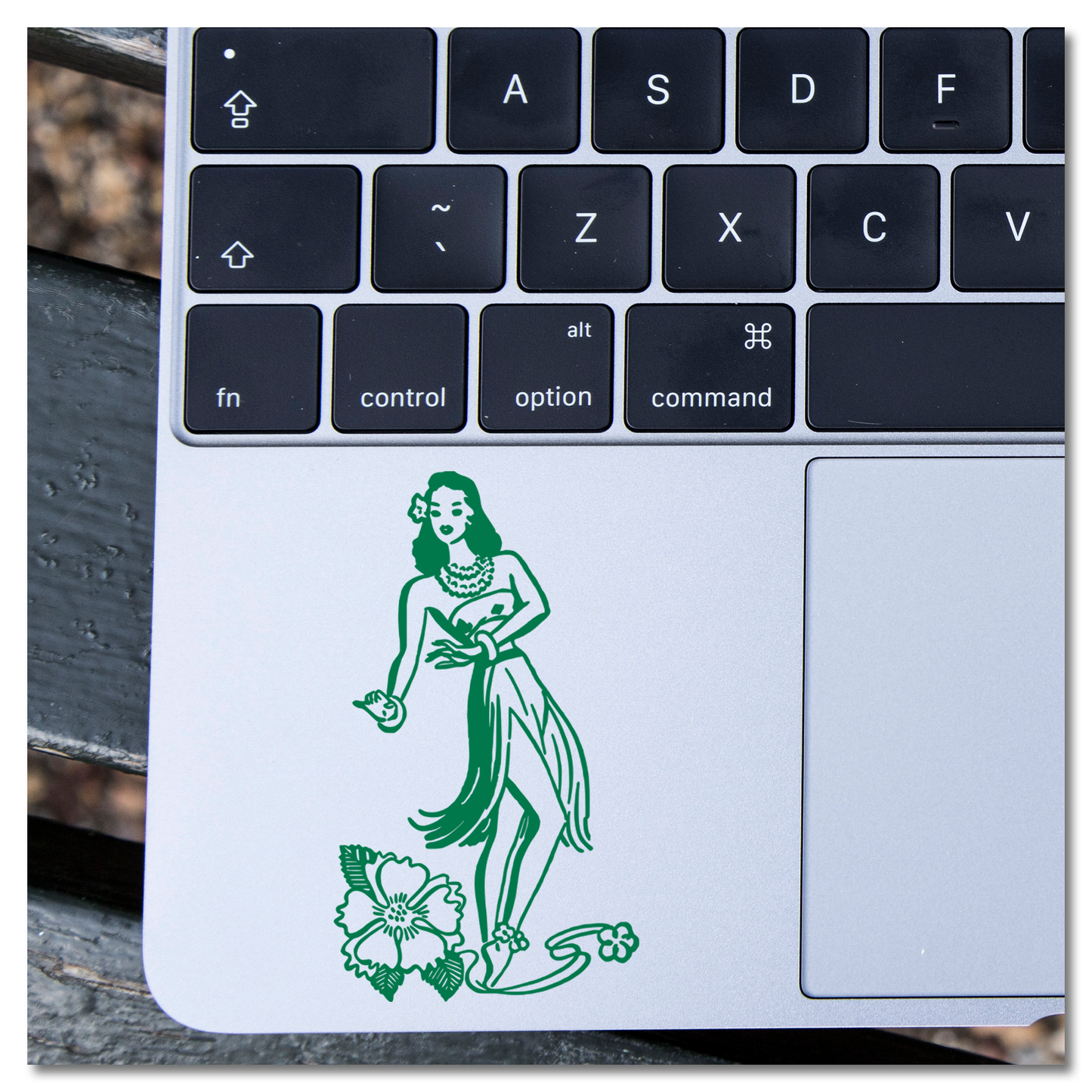 Vintage Hula Girl Vinyl Decal Sticker