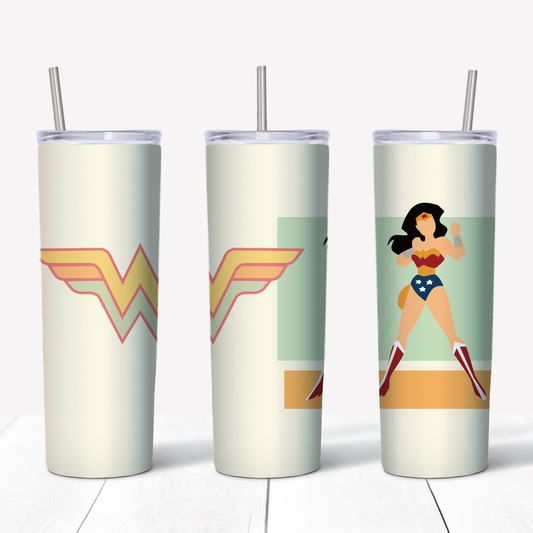 Wonder Woman 20oz Sublimated Metal Tumbler