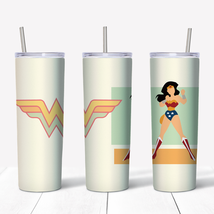 Wonder Woman 20oz Sublimated Metal Tumbler