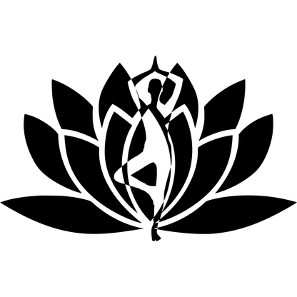 Joga Lotus Flower Vinyl Decal Plakker