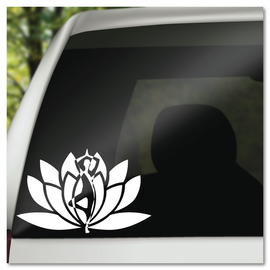 Yoga Lotus Flower Vinyl Decal Sticker