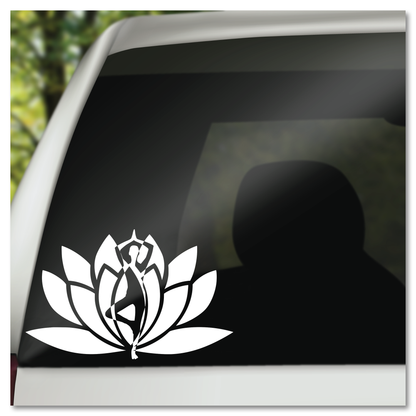 Joga Lotus Flower Vinyl Decal Plakker