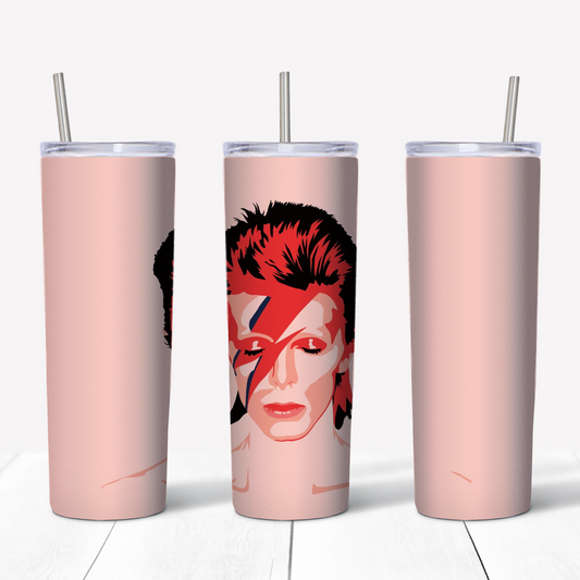 David Bowie Ziggy Stardust 20oz Sublimated Metal Tumbler