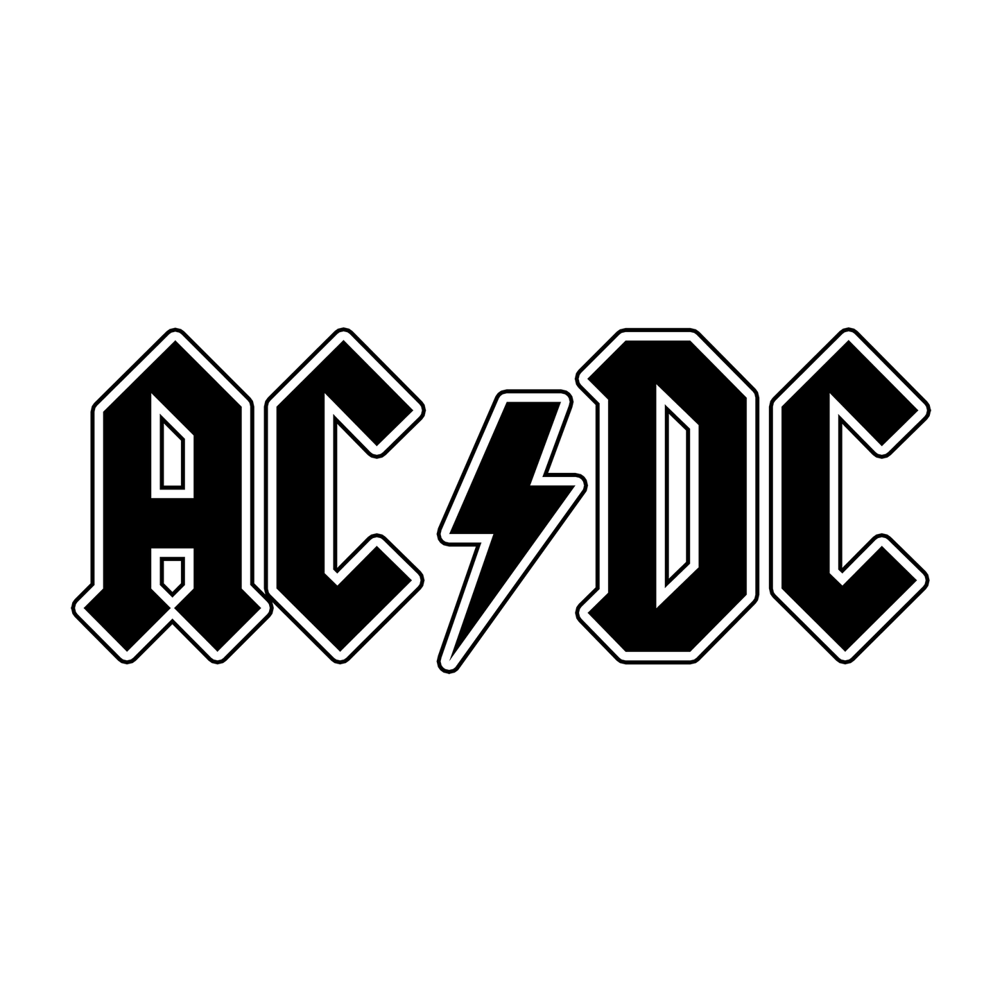 AC/DC Vinyl Decal Plakker