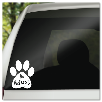 Adopt Paw Print Vinyl Decal Sticker