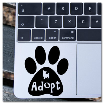 Adopt Paw Print Vinyl Decal Sticker