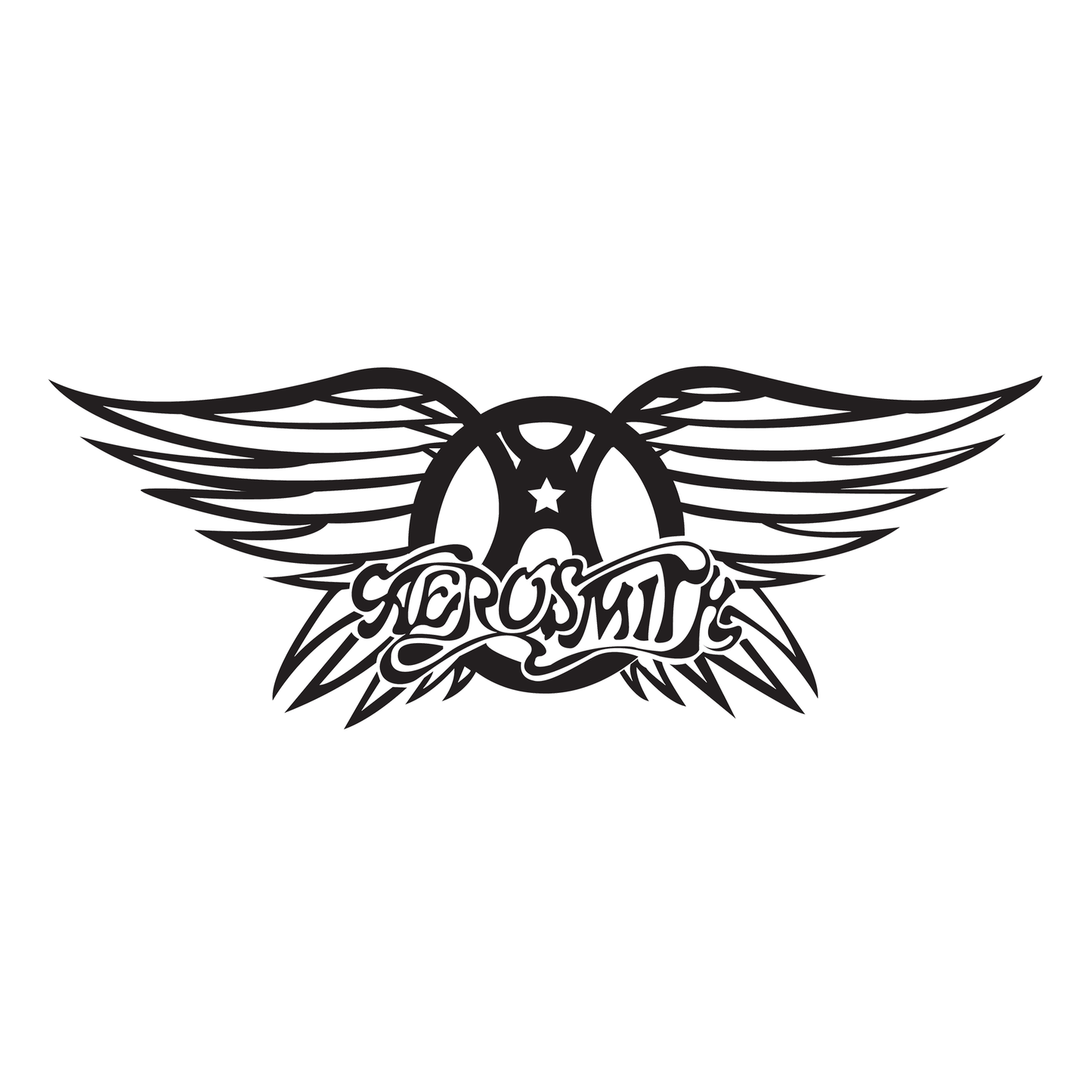 Aerosmith Wings Logo Vinyl Decal Plakker