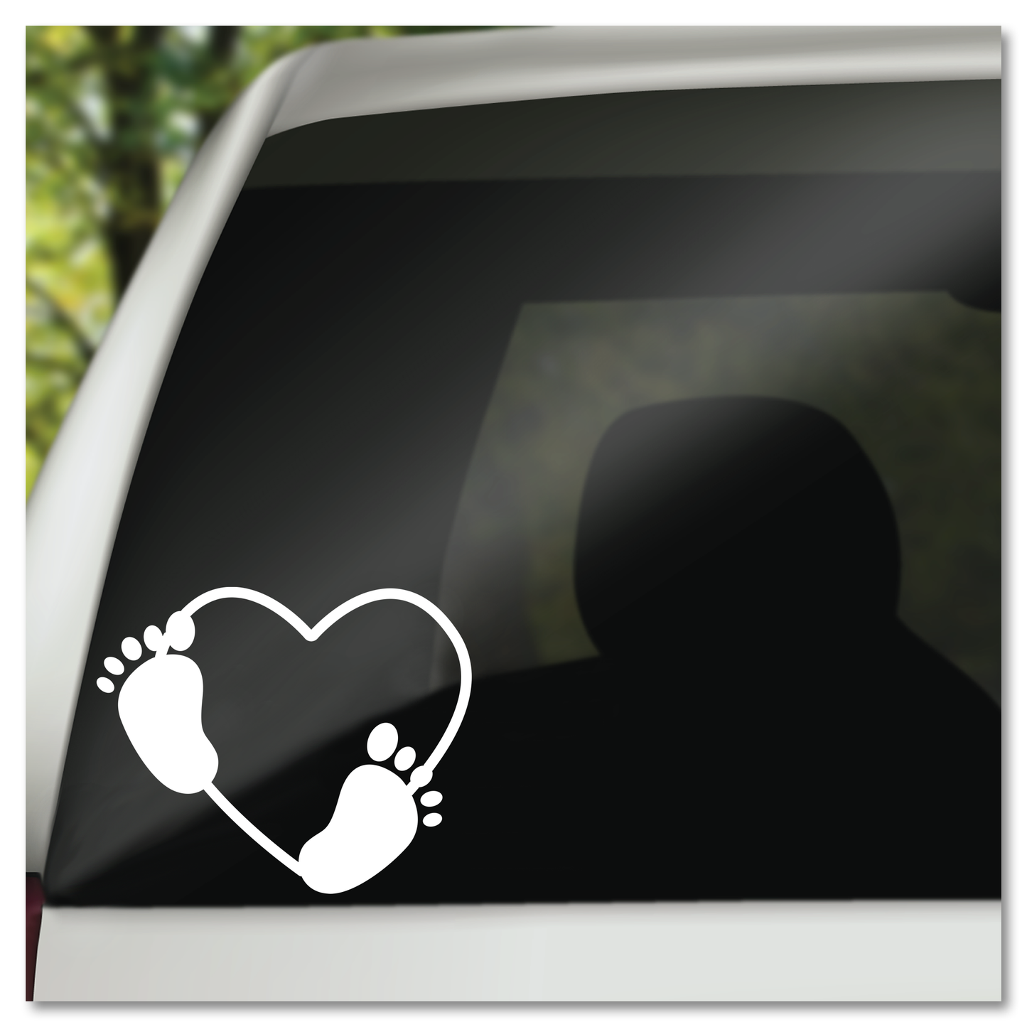 Baby Feet Heart Vinyl Decal Sticker