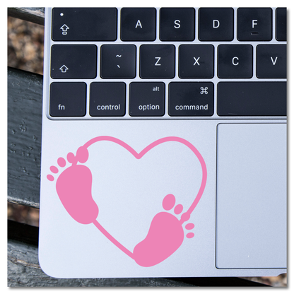 Baby Feet Heart Vinyl Decal Sticker