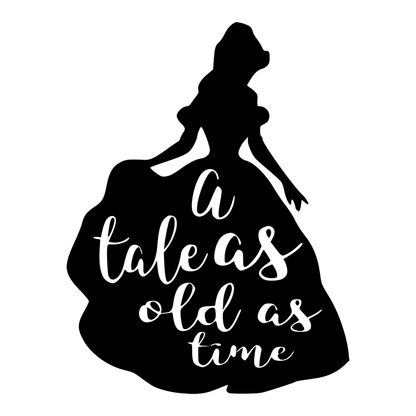 Disney Beauty & The Beast Belle A Tale As Old As Time Vinyl Decal Sticker