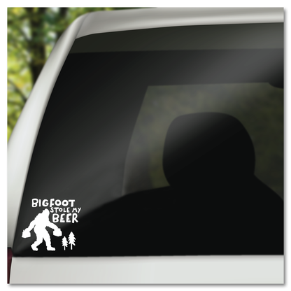 Bigfoot Stole My Beer Vinyl Decal Sticker