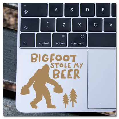 Bigfoot Stole My Beer Vinyl Decal Sticker