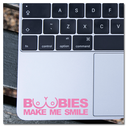 Boobies Make Me Smile Vinyl Decal Sticker