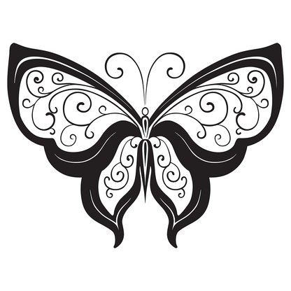 Lacy Butterfly Vinyl Decal Sticker