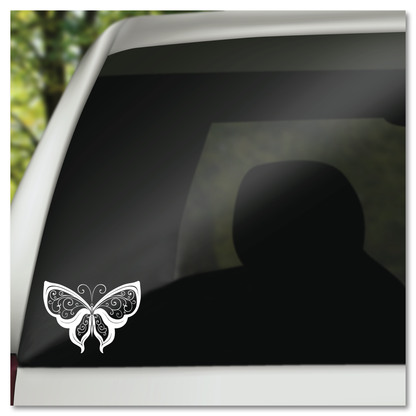 Lacy Butterfly Vinyl Decal Sticker