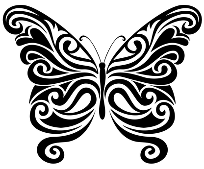 Tribal Butterfly Vinyl Decal Sticker