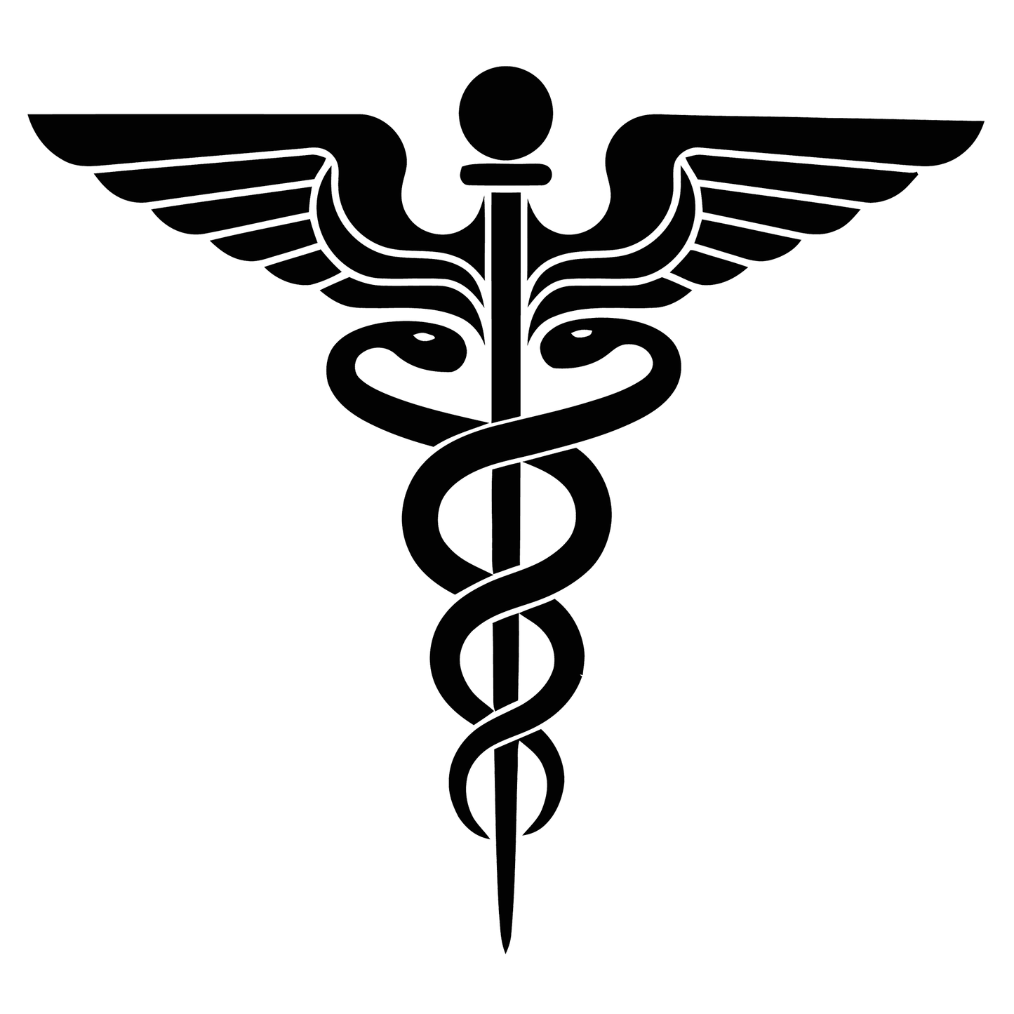 Mediese gesondheid Caduceus Personeel van Hermes Vinyl Decal Sticker