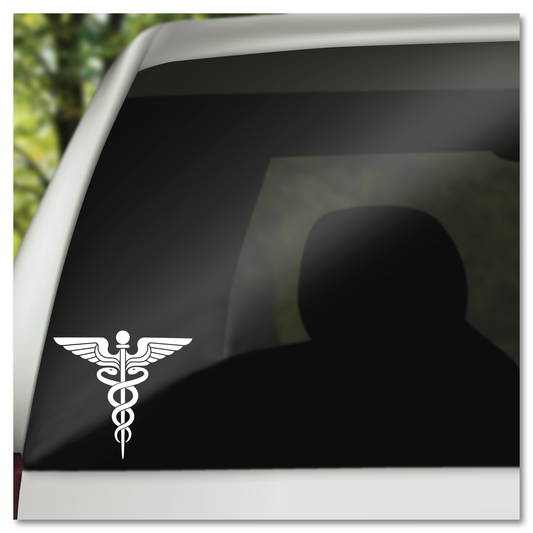 Medical Health Caduceus Staff of Hermes Vinyl Decal Sticker