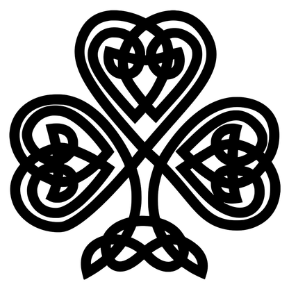 Fancy Ierse Keltiese Knoop Shamrock Vinyl Decal Sticker