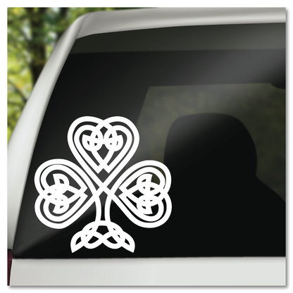 Fancy Ierse Keltiese Knoop Shamrock Vinyl Decal Sticker