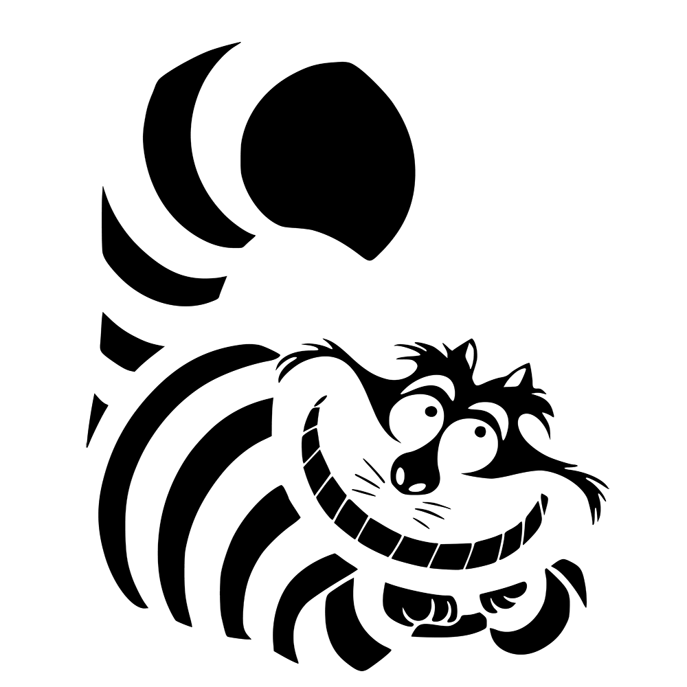 Alice In Wonderland Cheshire Cat Stipes Vinyl Decal Sticker