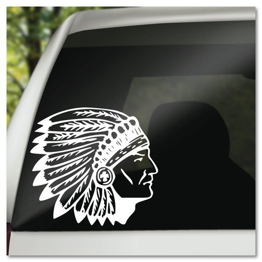 Native American Chief Vinyl Decal Sticker