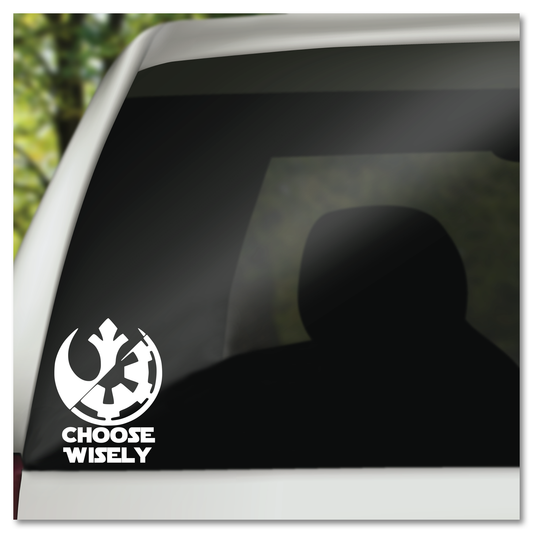 Star Wars Choose Wisely Side of The Force Vinyl Decal Sticker